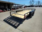 6'4" x 16 Utility Trailer Double Axle Dovetail With Gate Powder Coated (2) 3500lb Axles - Image 9