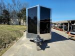 Enclosed Trailer 8.5x24 Black W/ Silver Trim Cargo & Toy Hauler 9ft Height - Image 2