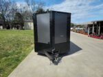 7x14 Charcoal V-Nose Enclosed Trailer (2) 3,500lb Axles Windows Elect & Blkout Pkg - Image 3
