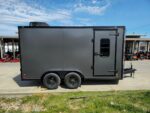 7x14 Charcoal V-Nose Enclosed Trailer (2) 3,500lb Axles Windows Elect & Blkout Pkg - Image 10
