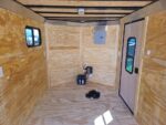 7x14 Charcoal V-Nose Enclosed Trailer (2) 3,500lb Axles Windows Elect & Blkout Pkg - Image 16