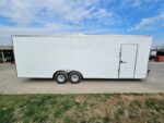 8.5x26 V-Nose White Enclosed Trailer (2) 7K Axles 50 AMP Electrical Package & Cabinets - Image 9