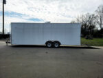 8.5x26 V-Nose White Enclosed Trailer (2) 7K Axles 50 AMP Electrical Package & Cabinets - Image 12