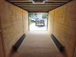 8.5x26 V-Nose White Enclosed Trailer (2) 7K Axles 50 AMP Electrical Package & Cabinets - Image 20