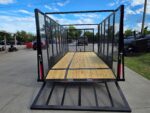 7x18 Dovetail Debris Utility Trailer w/ Side Gate 6 Foot Mesh sides (2) 3,500lb Axles 7K GVWR - Image 12
