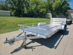 Used 6.4' x 16' All Aluminum Utility Trailer Dual Axle Straight Deck 7K GVWR - Image 3