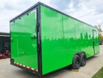8.5x24 V Nose Neon Green Enclosed Trailer (2) 5200 LB Axles With Brakes 7 Ft Interior Height With Black Out Package - Image 8