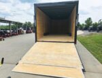 8.5x24 V Nose Neon Green Enclosed Trailer (2) 5200 LB Axles With Brakes 7 Ft Interior Height With Black Out Package - Image 9