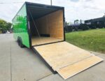 8.5x24 V Nose Neon Green Enclosed Trailer (2) 5200 LB Axles With Brakes 7 Ft Interior Height With Black Out Package - Image 10