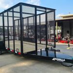 6.4' x 14'  Leaf Cage Debris Loader Utility Trailer (2) 3500 Axles