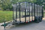 6.4' x 14'  Leaf Cage Debris Loader Utility Trailer (2) 3500 Axles - Image 2
