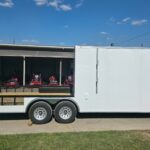 8.5x24 White Enclosed Hybrid with Side Ladder Racks (2) 7,000lb Axles 14K GVWR