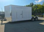 8.5x24 White Enclosed Hybrid with Side Ladder Racks (2) 7,000lb Axles 14K GVWR - Image 4