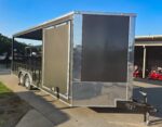 8.5x20 Charcoal Enclosed Hybrid Trailer with Gullwing (2) 3,500lb Axles