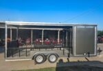 8.5x20 Charcoal Enclosed Hybrid Trailer with Gullwing (2) 3,500lb Axles - Image 3