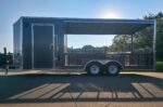 8.5x20 Charcoal Enclosed Hybrid Trailer with Gullwing (2) 3,500lb Axles - Image 4
