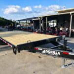 8.5x24 Deckover I-Beam Trailer Stand-Up Ramps (2) 5,200lb Axles 10k GVWR
