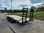 7' x 18' Skid Steer Equipment Trailer (2) 6000lb Axles with Stand-Up Ramps 12K GVWR - Image 8