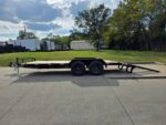 7' x 18' Skid Steer Equipment Trailer (2) 6000lb Axles with Stand-Up Ramps 12K GVWR - Image 14