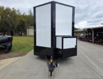 8.5x24 White Hybrid Trailer w/ Roof Covered Rear Deck 9' Interior (2) 7,000lb Axles - Image 4