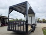 8.5x24 White Hybrid Trailer w/ Roof Covered Rear Deck 9' Interior (2) 7,000lb Axles - Image 7