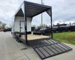 8.5x24 White Hybrid Trailer w/ Roof Covered Rear Deck 9' Interior (2) 7,000lb Axles - Image 10