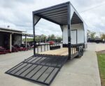 8.5x24 White Hybrid Trailer w/ Roof Covered Rear Deck 9' Interior (2) 7,000lb Axles - Image 12