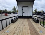 8.5x24 White Hybrid Trailer w/ Roof Covered Rear Deck 9' Interior (2) 7,000lb Axles - Image 14