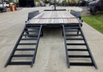 7x16 I-Beam Equipment Skid Steer Trailer (2) 5200lb Axles with Stand-Up Ramps 10K GVWR - Image 8