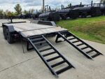 7x16 I-Beam Equipment Skid Steer Trailer (2) 5200lb Axles with Stand-Up Ramps 10K GVWR - Image 9