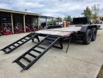 7x16 I-Beam Equipment Skid Steer Trailer (2) 5200lb Axles with Stand-Up Ramps 10K GVWR - Image 10