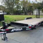 7' x 18' I-Beam Equipment Trailer (2) 7K Axles Stand-Up Ramps 14K GVWR