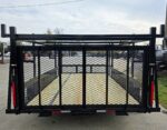 7x12 Straight Deck Utility Trailer 4ft Ladder Racks with 1.5 FT Mesh (2) 3500lb Axle - Image 6