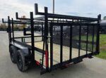 7x12 Straight Deck Utility Trailer 4ft Ladder Racks with 1.5 FT Mesh (2) 3500lb Axle - Image 7