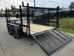 7x12 Straight Deck Utility Trailer 4ft Ladder Racks with 1.5 FT Mesh (2) 3500lb Axle - Image 10