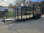 6.4x16 Utility Trailer Straight Deck 4ft Mesh Sides with Basket (2) 3,500lb Axles