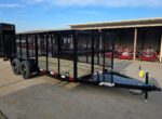 6.4x16 Utility Trailer Straight Deck 4ft Mesh Sides with Basket (2) 3,500lb Axles - Image 2