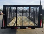 6.4x16 Utility Trailer Straight Deck 4ft Mesh Sides with Basket (2) 3,500lb Axles - Image 7