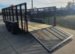 6.4x16 Utility Trailer Straight Deck 4ft Mesh Sides with Basket (2) 3,500lb Axles - Image 9