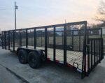 7x20 Dovetail Utility Trailer 4ft Mesh Sides (2) 3,500lb Axles - Image 8