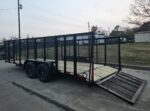 7x20 Dovetail Utility Trailer 4ft Mesh Sides (2) 3,500lb Axles - Image 11