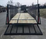 7x20 Dovetail Utility Trailer 4ft Mesh Sides (2) 3,500lb Axles - Image 12