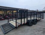 7x20 Dovetail Utility Trailer 4ft Mesh Sides (2) 3,500lb Axles - Image 13