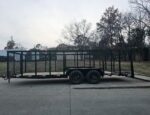7x20 Dovetail Utility Trailer 4ft Mesh Sides (2) 3,500lb Axles - Image 6