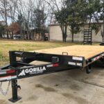 8.5x20 I-Beam Deckover Trailer (2) 7K Axles Stand-Up Ramps 14K GVWR