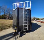 8.5'X24' Charcoal Enclosed Trailer Hybrid Roof Platform and Equipment Hauler (2) 8000lb Axle - Image 3