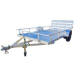 6.4'x12' Aluminum Utility Trailer With Gate Aluminum Wheels 3500 lb Axle