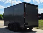 7x14 Black V-Nose Enclosed Trailer Blkout Pkg (2) 7,000lb Axles Elec Pkg - Image 3