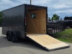 7x14 Black V-Nose Enclosed Trailer Blkout Pkg (2) 7,000lb Axles Elec Pkg - Image 11