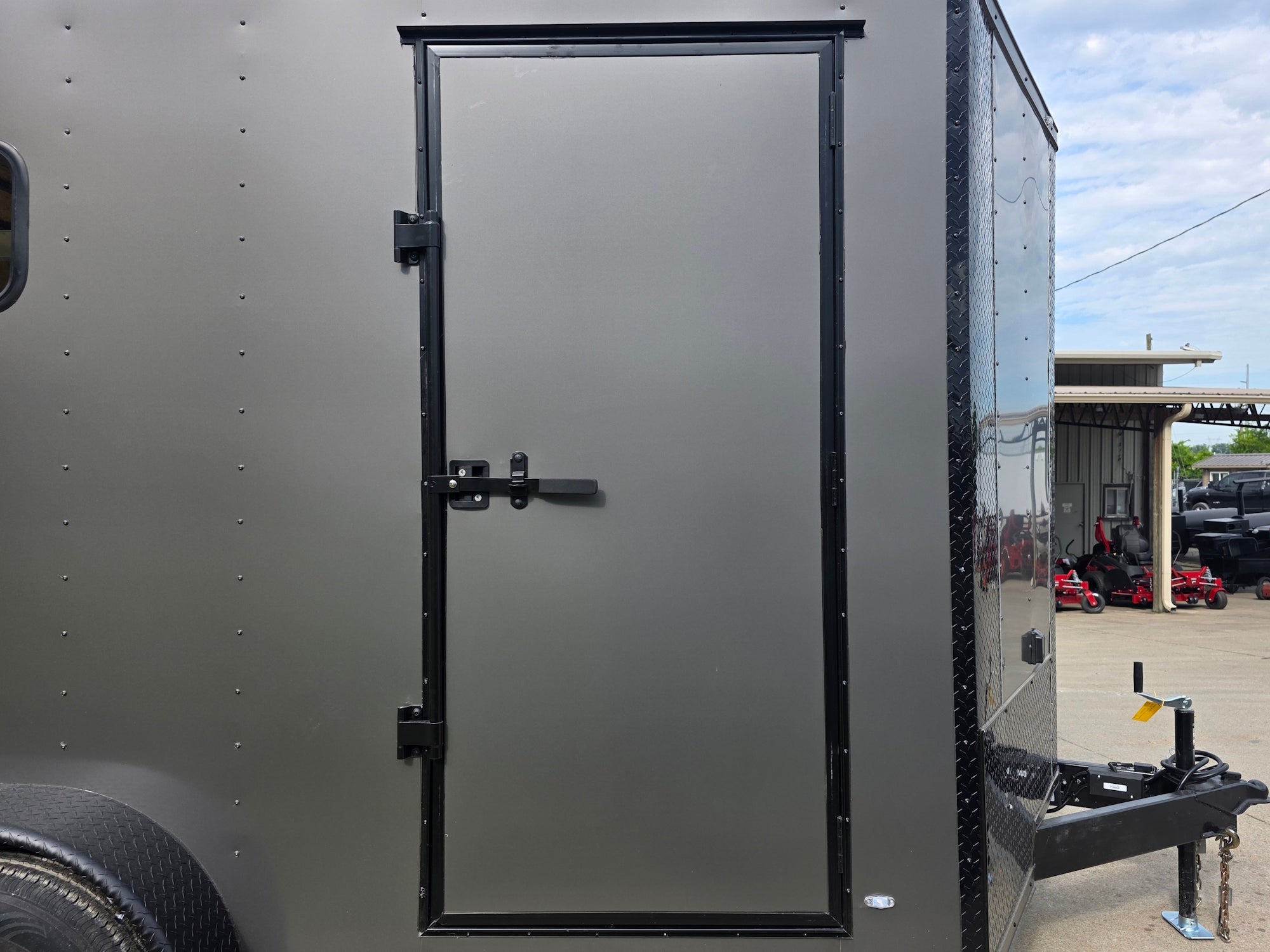 7x14 Black V-Nose Enclosed Trailer Blkout Pkg (2) 7,000lb Axles Elec Pkg - Image 21